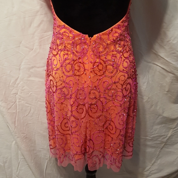 Scala size X-Small Orange & Fushia formal Gown - Picture 5 of 7